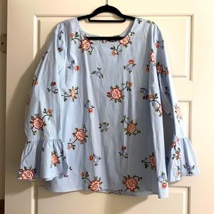 Alexander Jordan 2X Top with Flare Sleeves